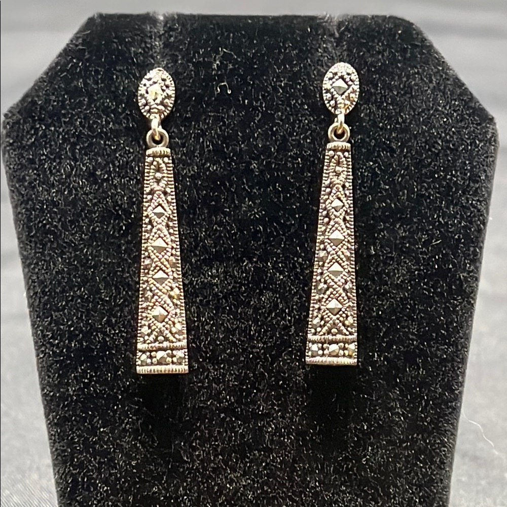 Sterling Silver Marcasite Earrings
